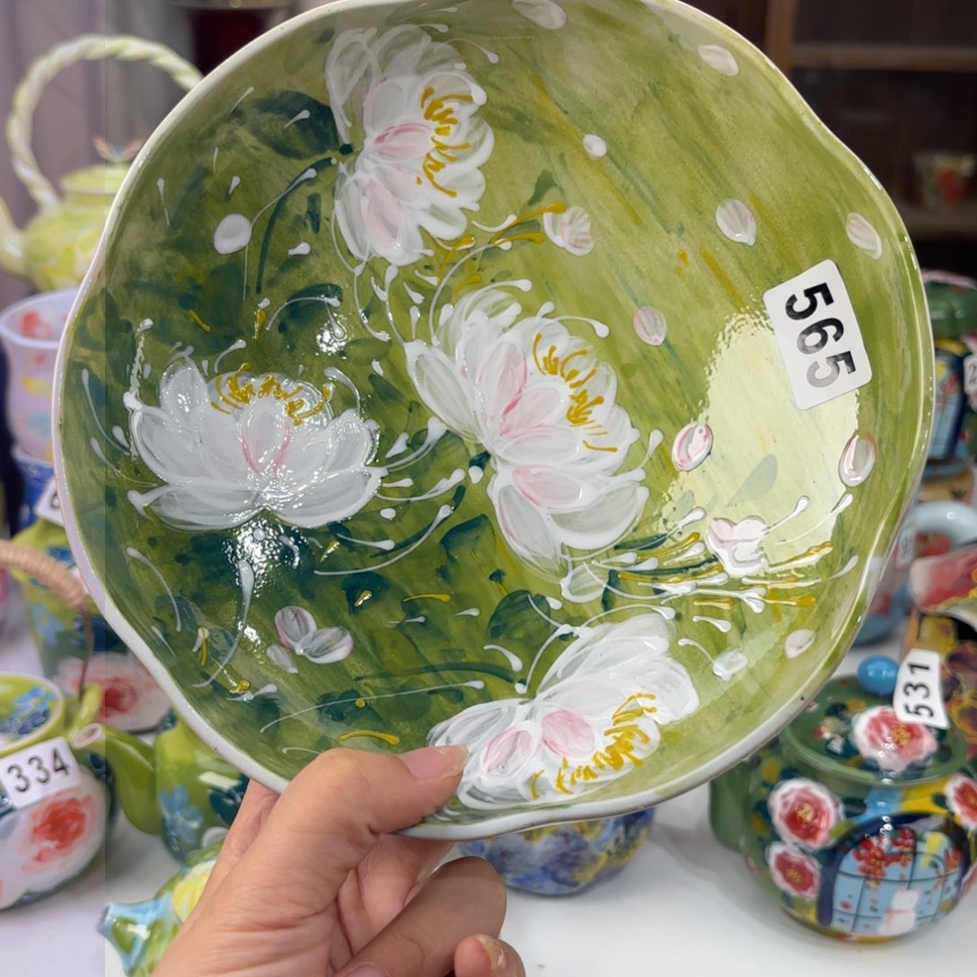 景德镇手绘高温釉下彩陶瓷茶具