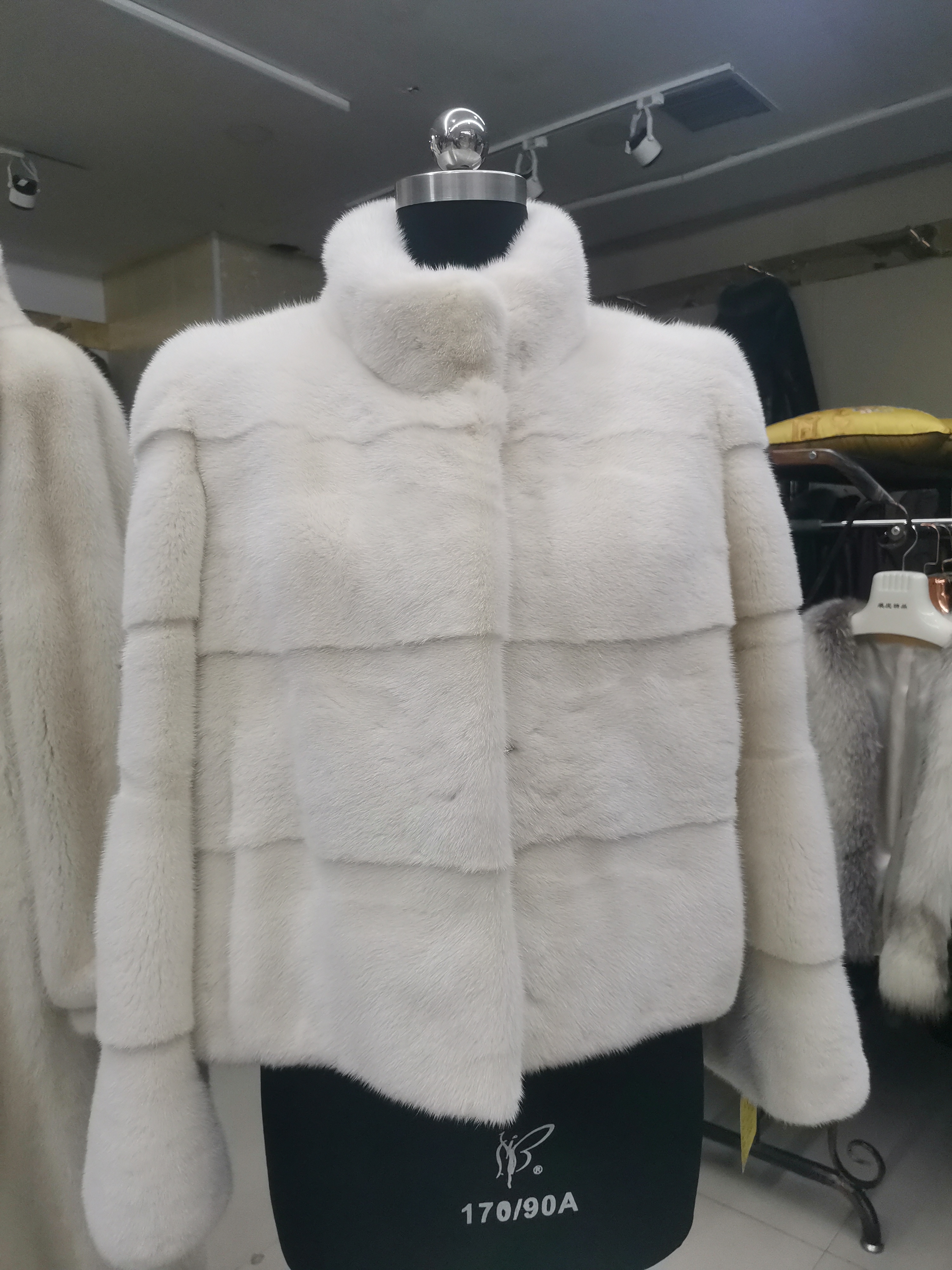 人造皮草 2025珍珠横排立领外套