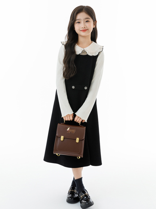 女童套装连衣裙2025秋冬季新款爆款原创时尚长袖学生女中大童气质