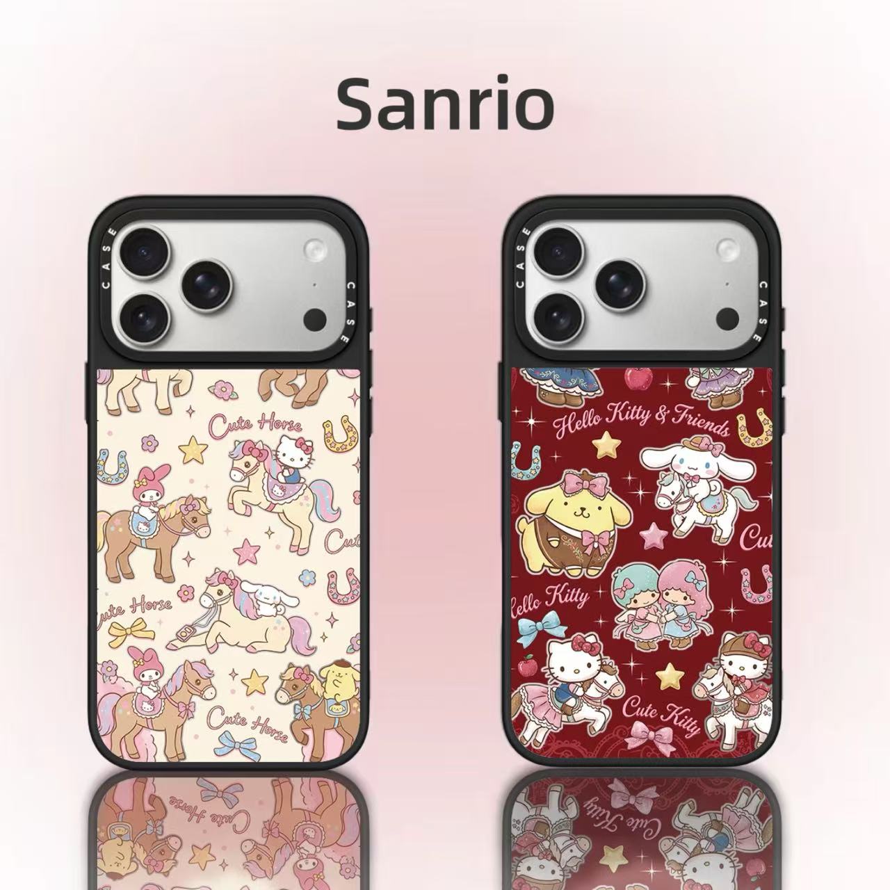 新年三丽鸥KT猫可爱卡通风格适用于苹果17ProMax/16/15/14手机壳