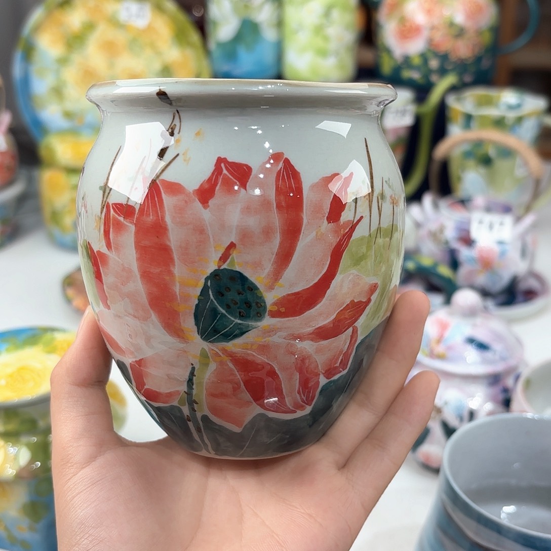 景德镇手绘高温釉下彩陶瓷茶具