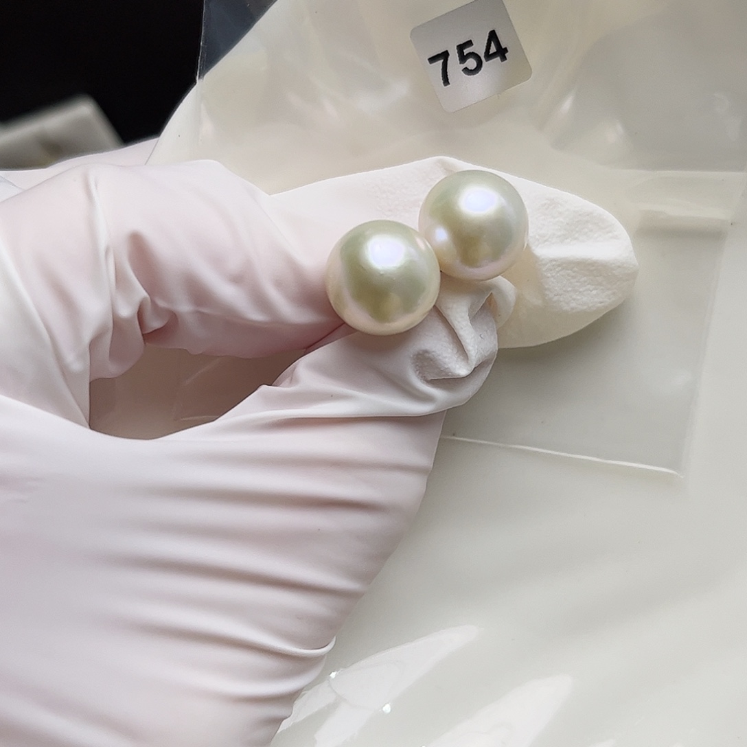 耳饰银S925镶嵌淡水珍珠