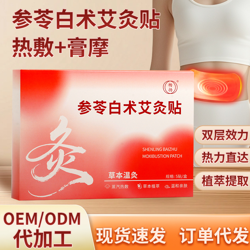 艾灸贴参茯白术轻盈贴肚脐贴热敷全身艾灸贴
