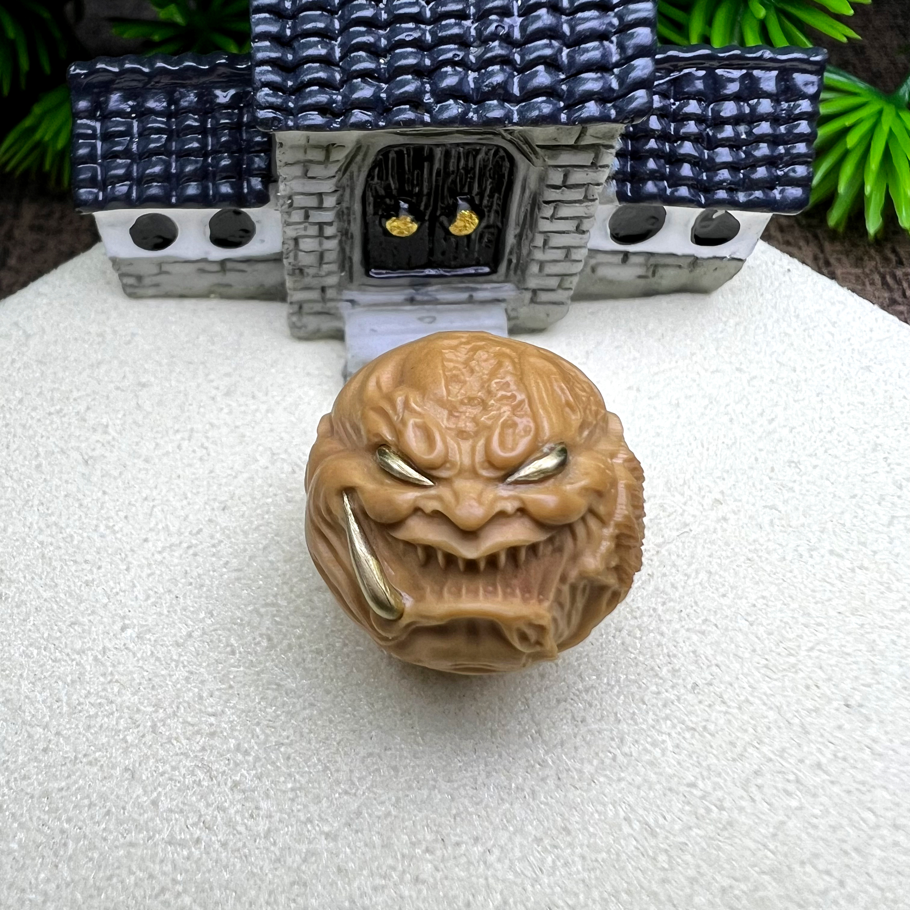 【锋火】夜叉獠牙恶僧镶嵌-猴头核桃单颗雕刻