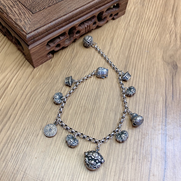 925银脚链 英英手工制作银脚链