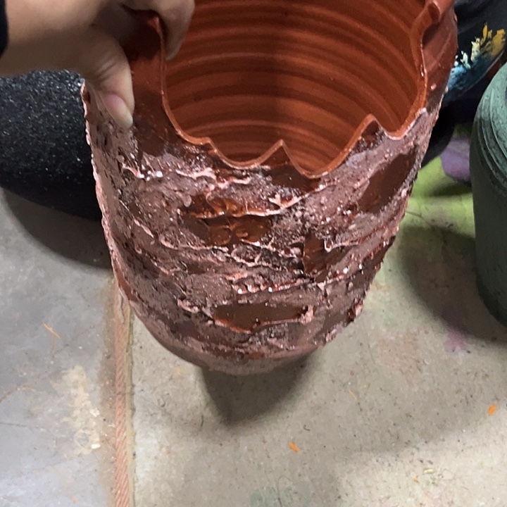 红色彩绘高24口14带孔