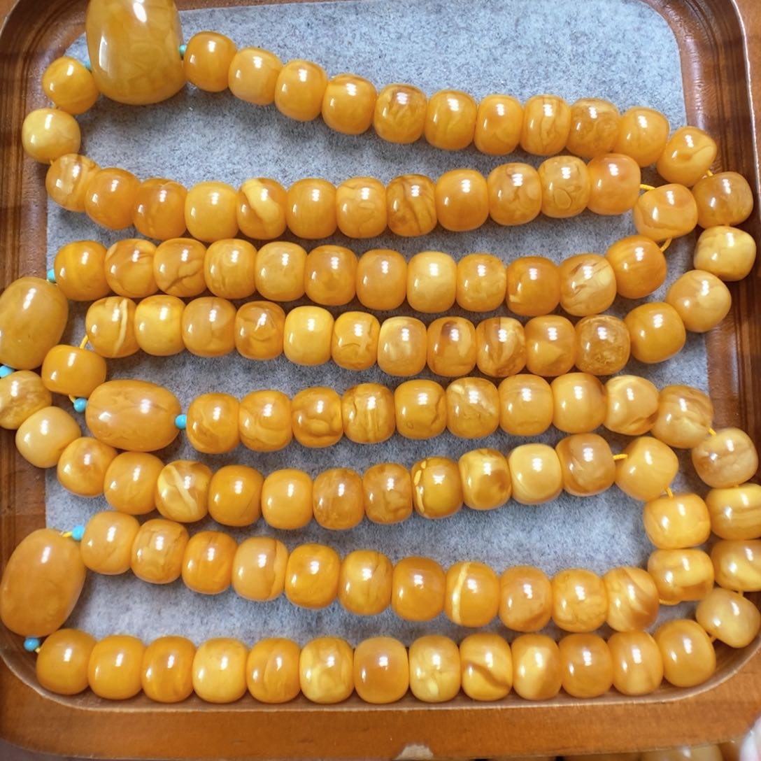 蜜蜡手串未镶嵌蜜蜡108