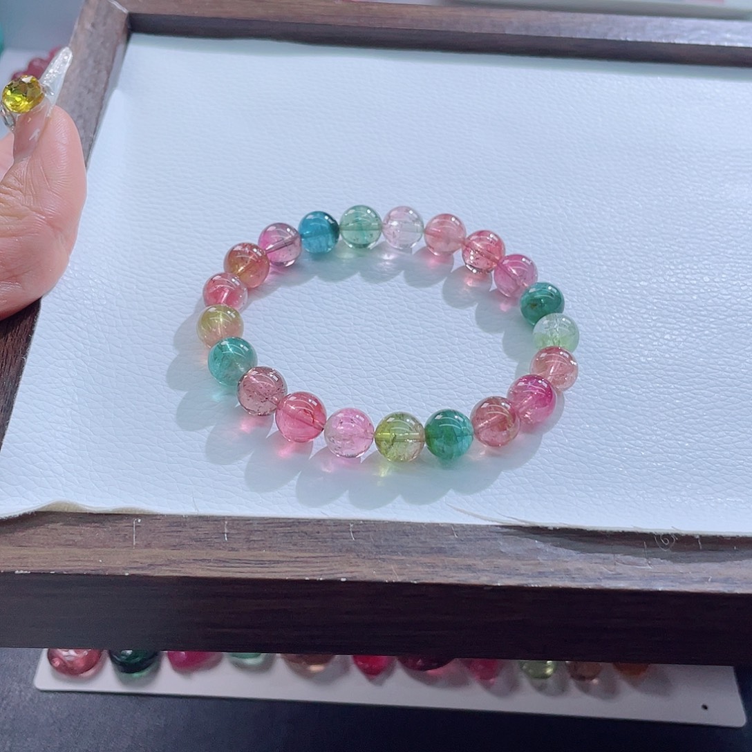 未镶嵌碧玺手链10mm左右