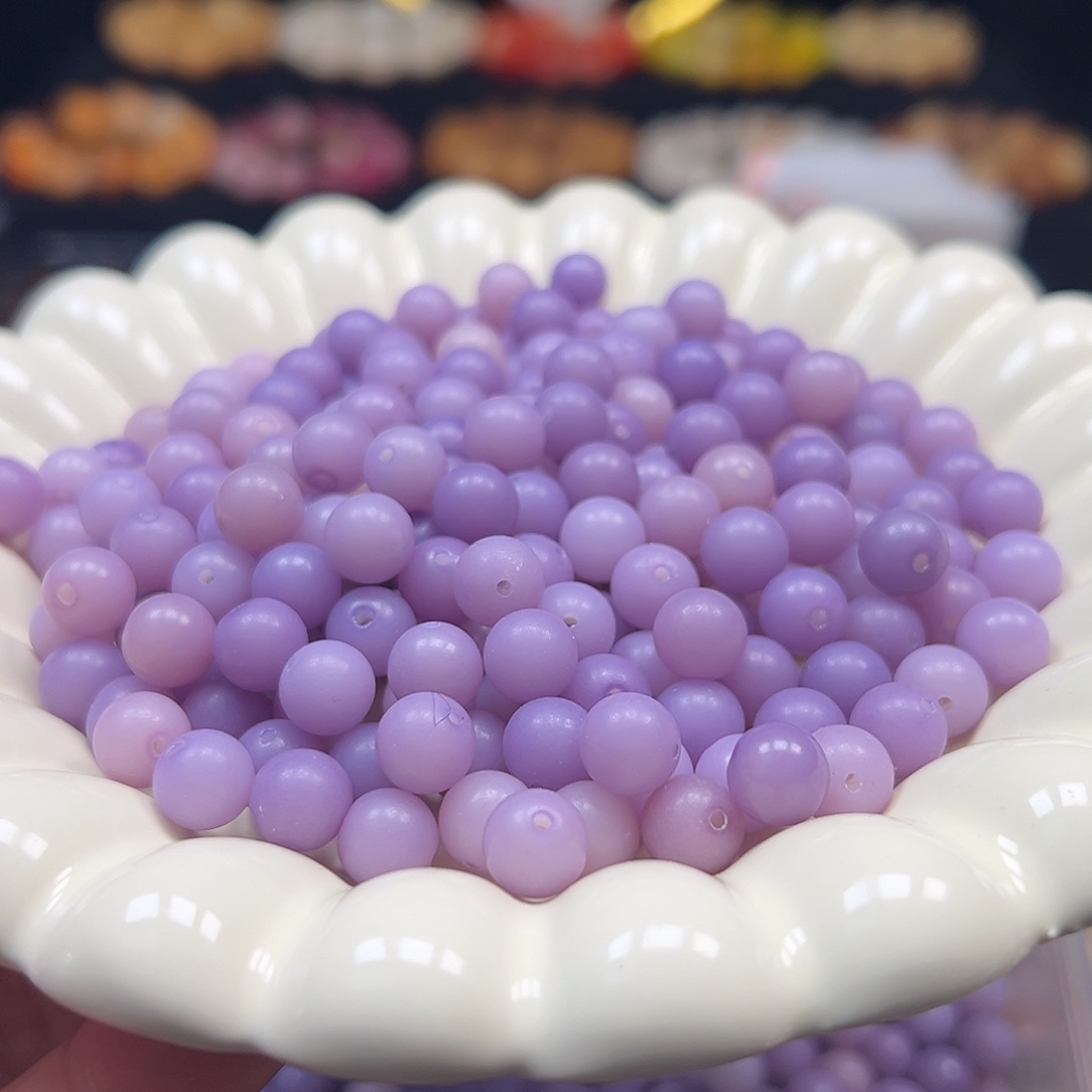 手串菩提根/象牙果卡8紫圆150颗