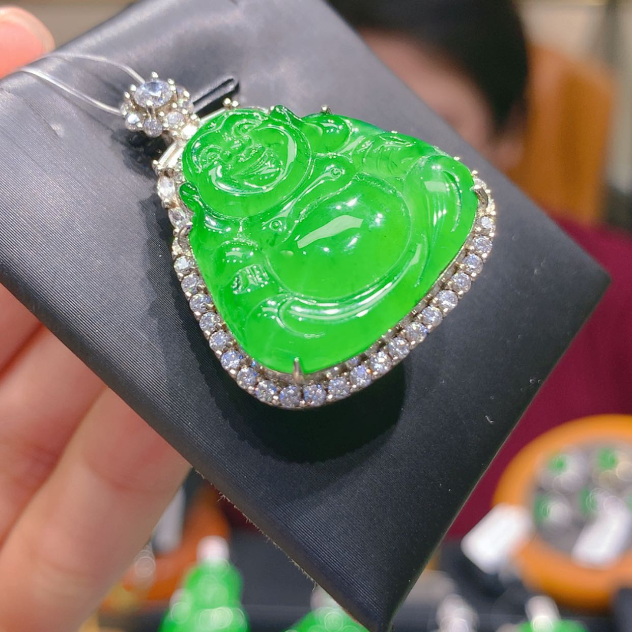 【闪购商品】翡翠颈饰银S925镶嵌7柒姐