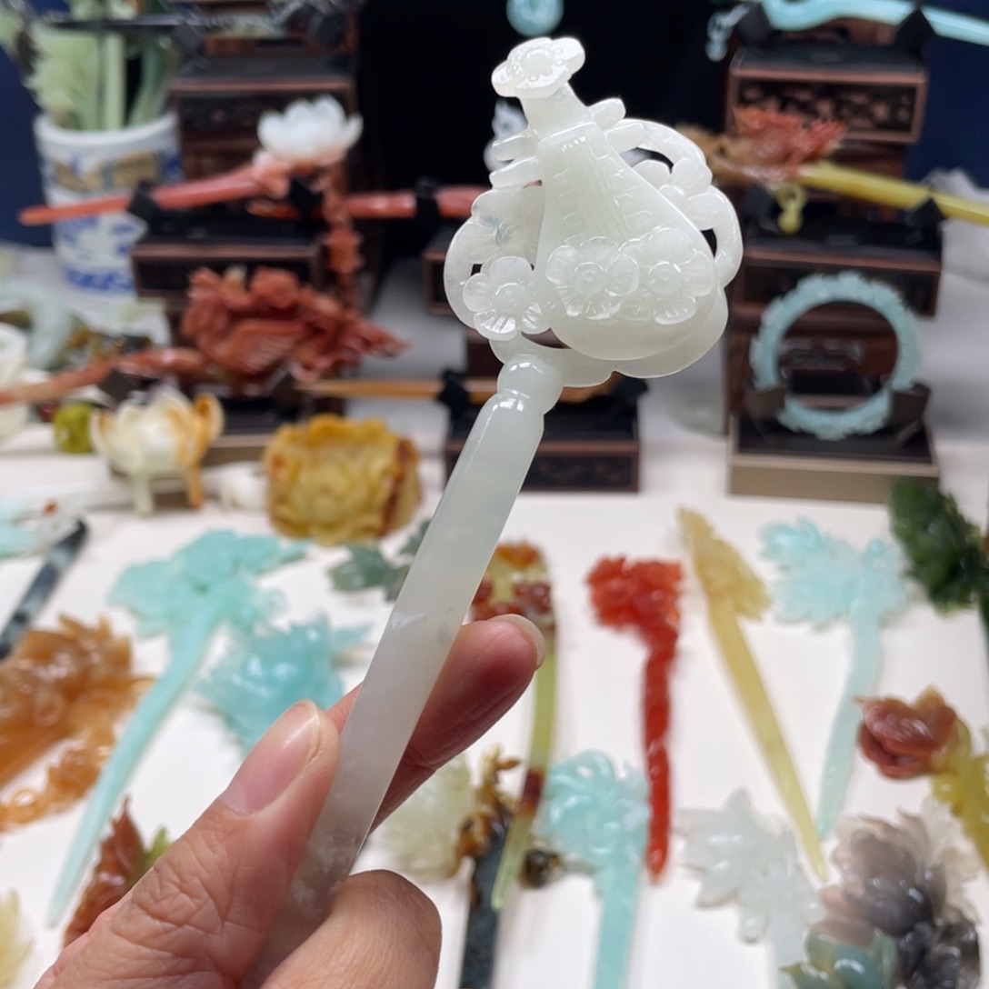 【闪购商品】蛇纹石玉发饰未镶嵌星*⭐