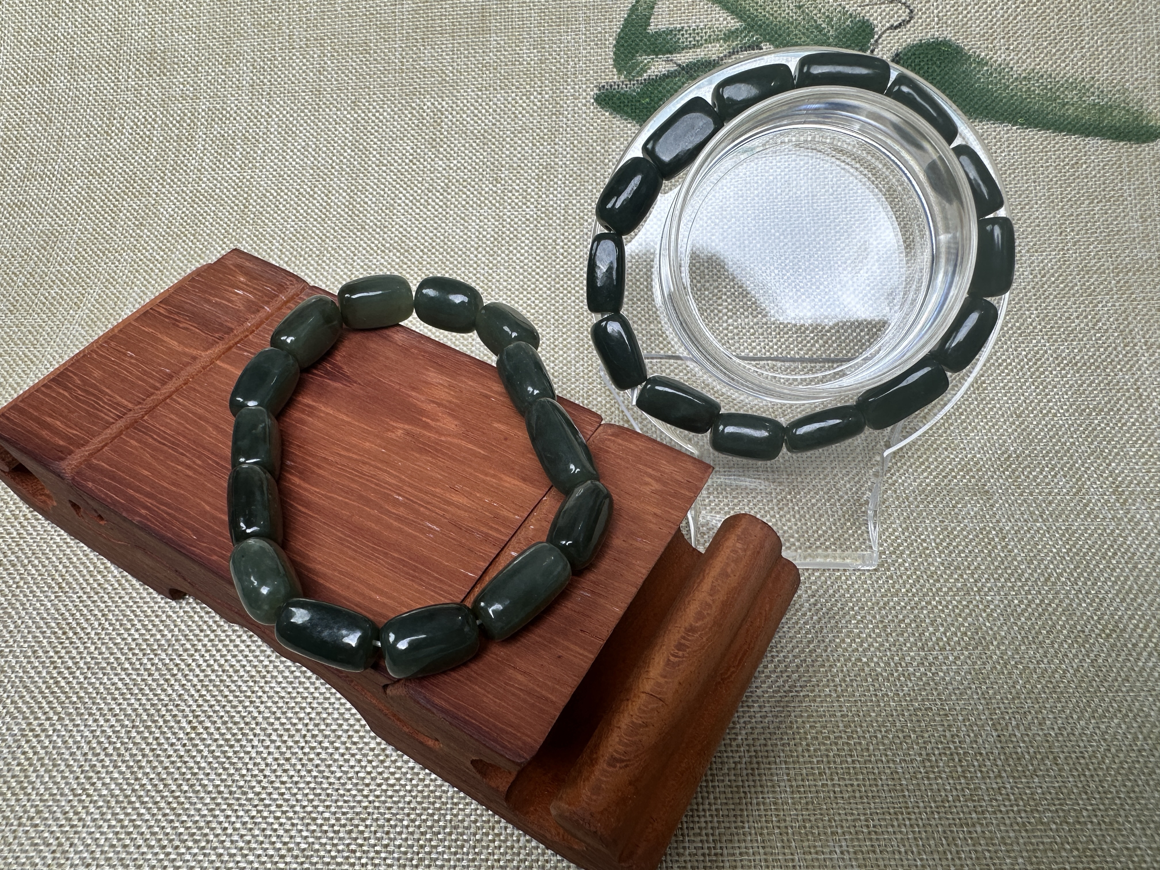 【王美丽】保真天然和田玉随形手串（多样性发一件）