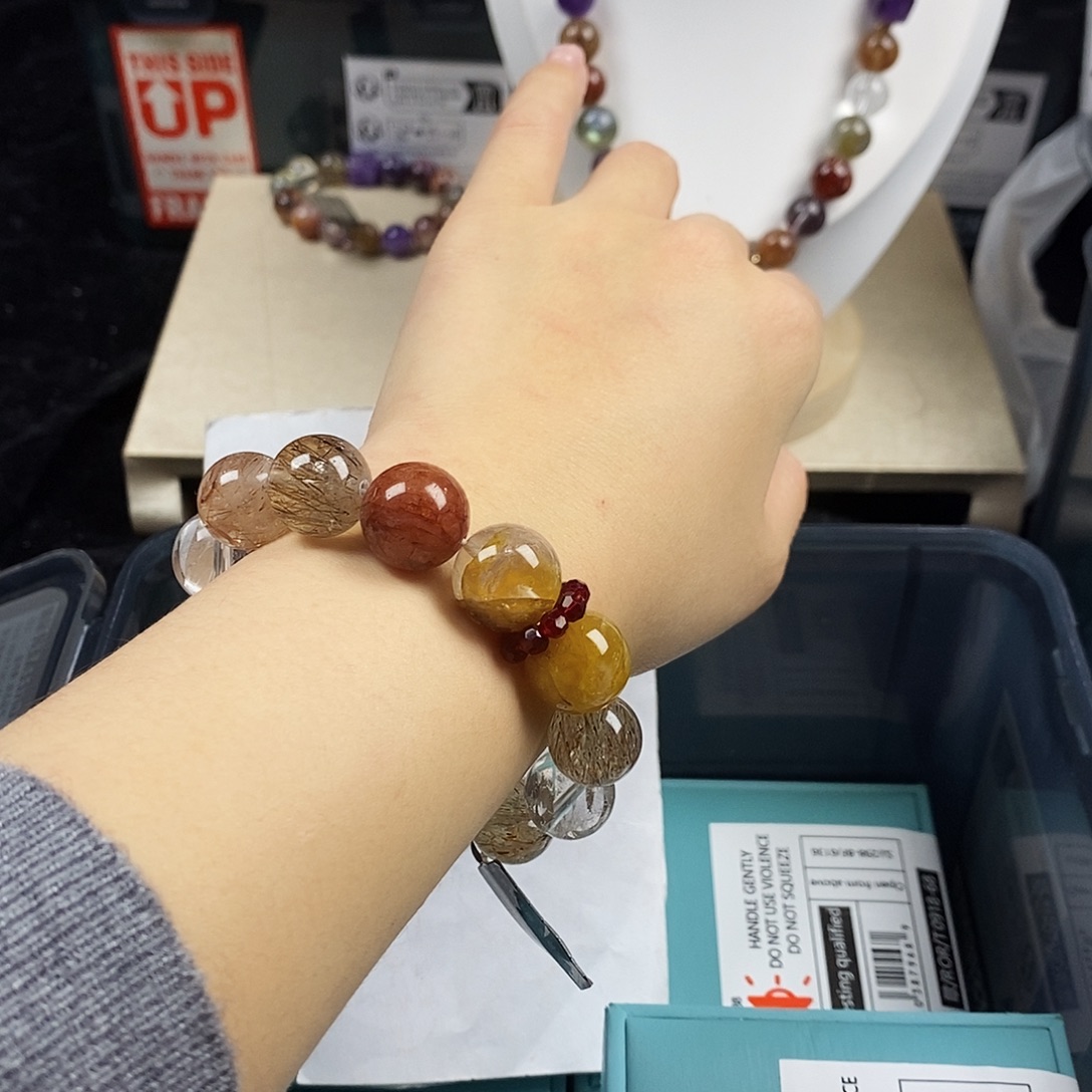 水晶手链银S925镶嵌