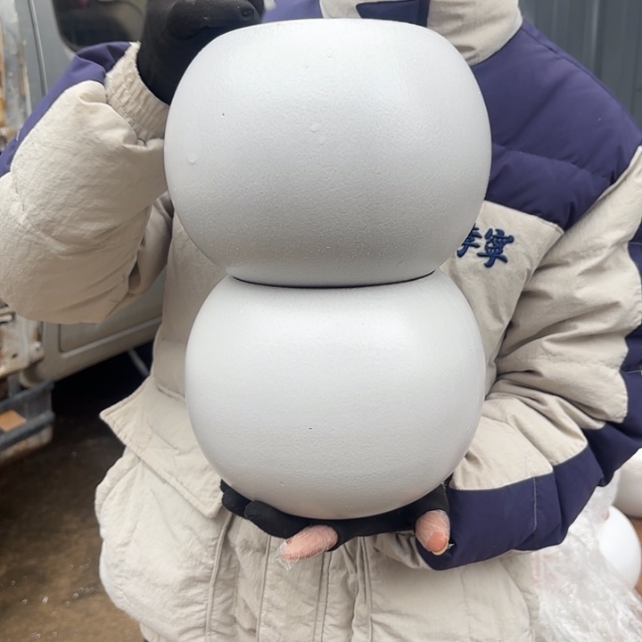 紫砂茶碗白球两个口径15高度16