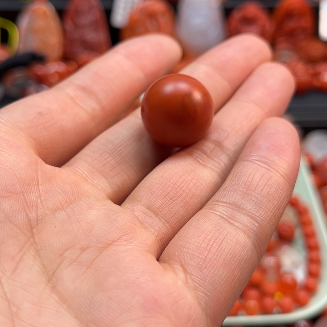 南红玛瑙配饰18mm未镶嵌