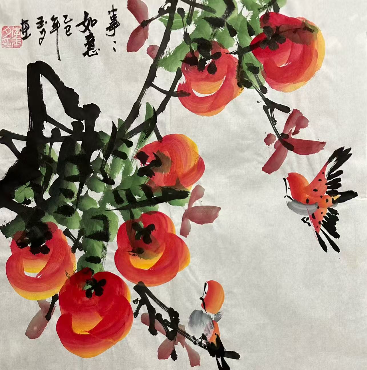 李玉夕《事事如意》34*34小