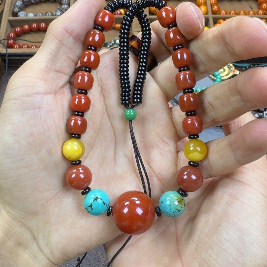 南红玛瑙未镶嵌手链