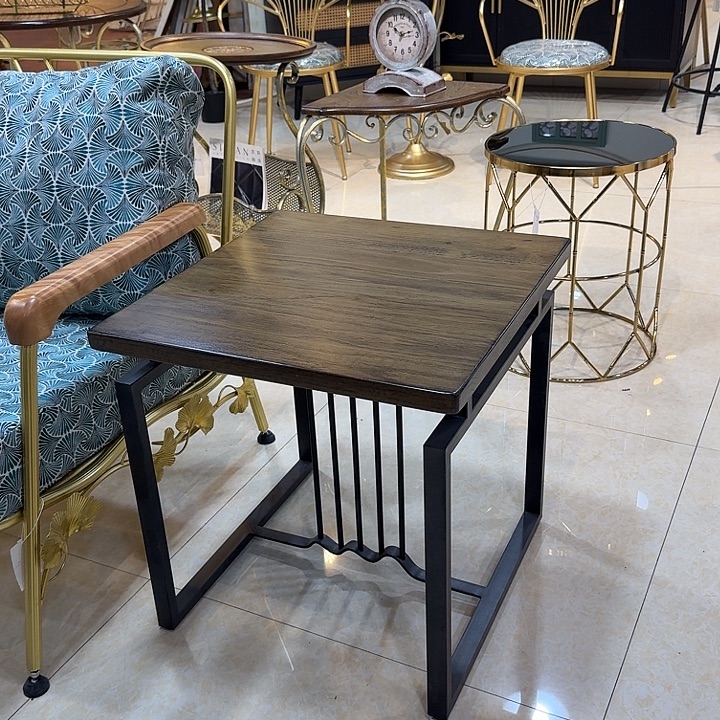 有机玻璃铁木边几