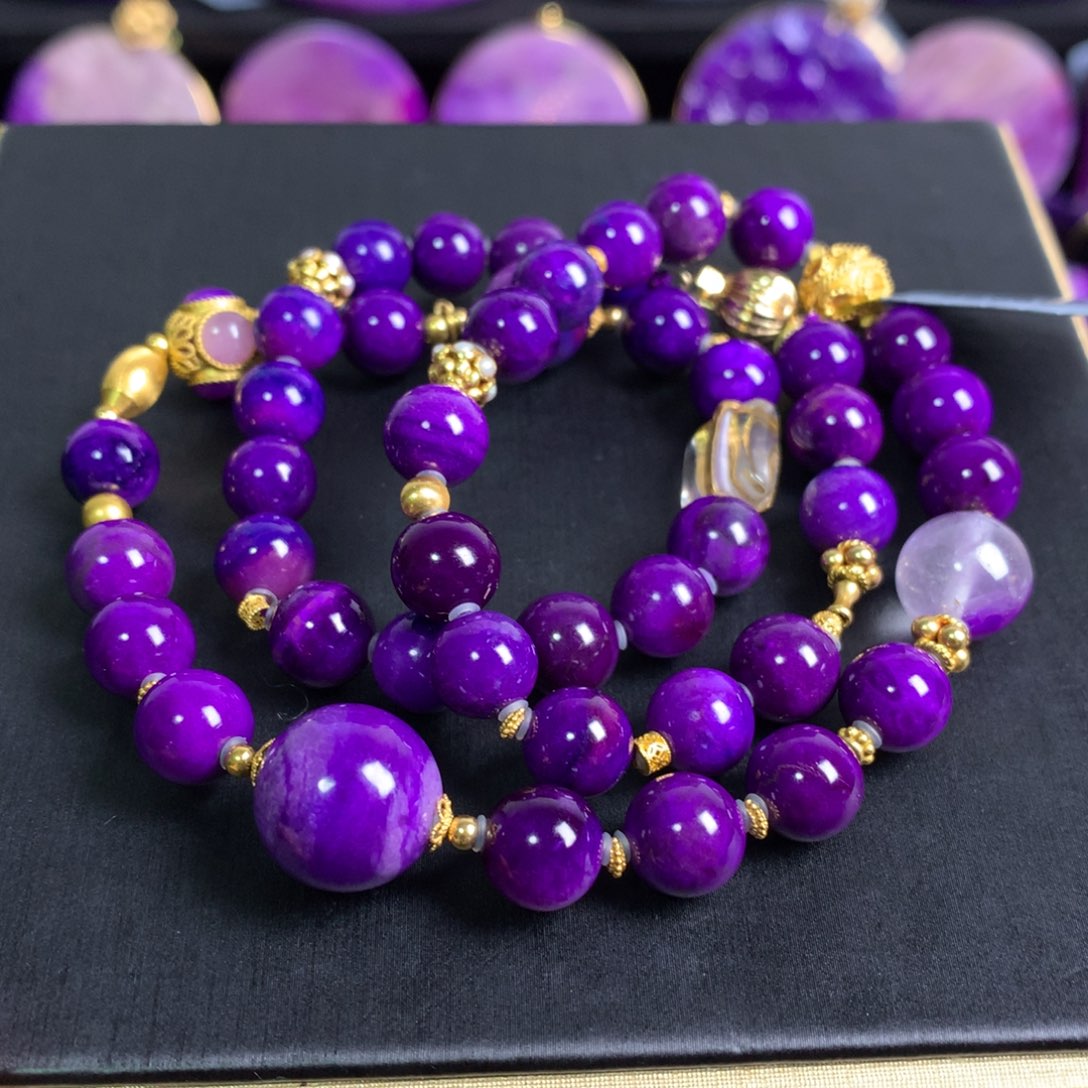 苏纪石（舒俱来）未镶嵌凝胶紫项链