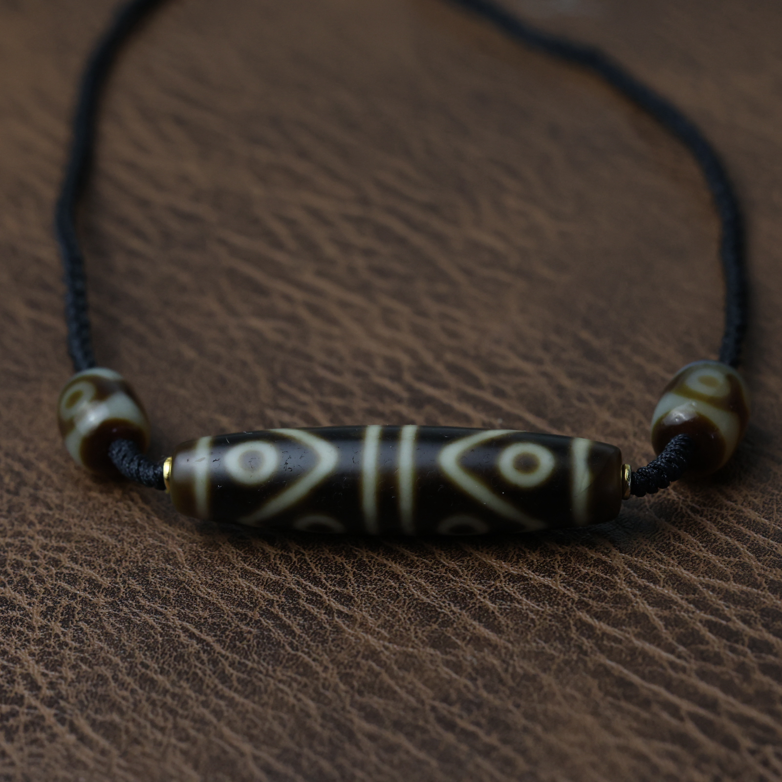 双界水纹闪电八眼天珠锁骨链100%真品男女同款时尚百搭约50*12mm