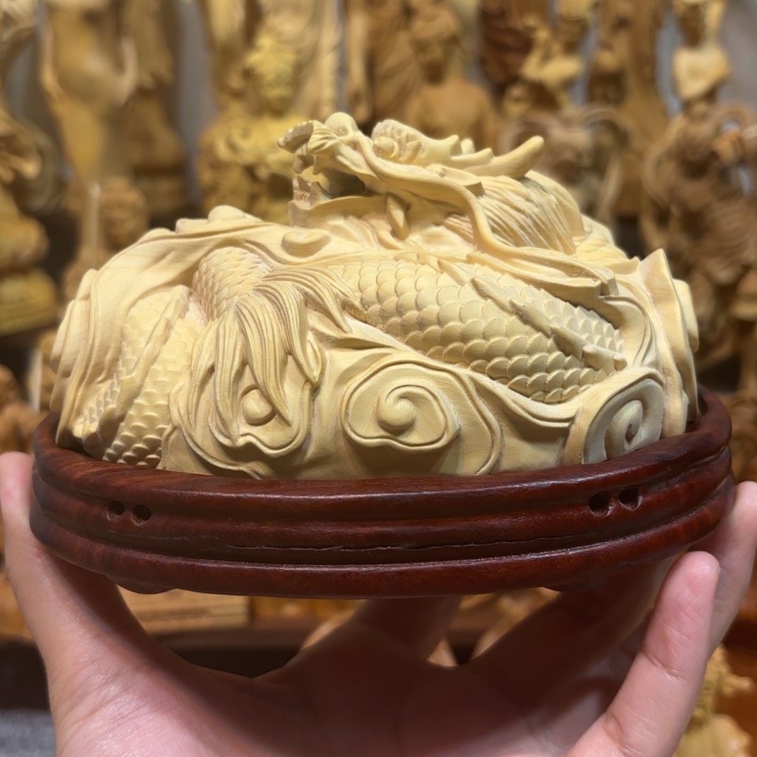 黄杨木黄杨木龙龙盘瑕疵