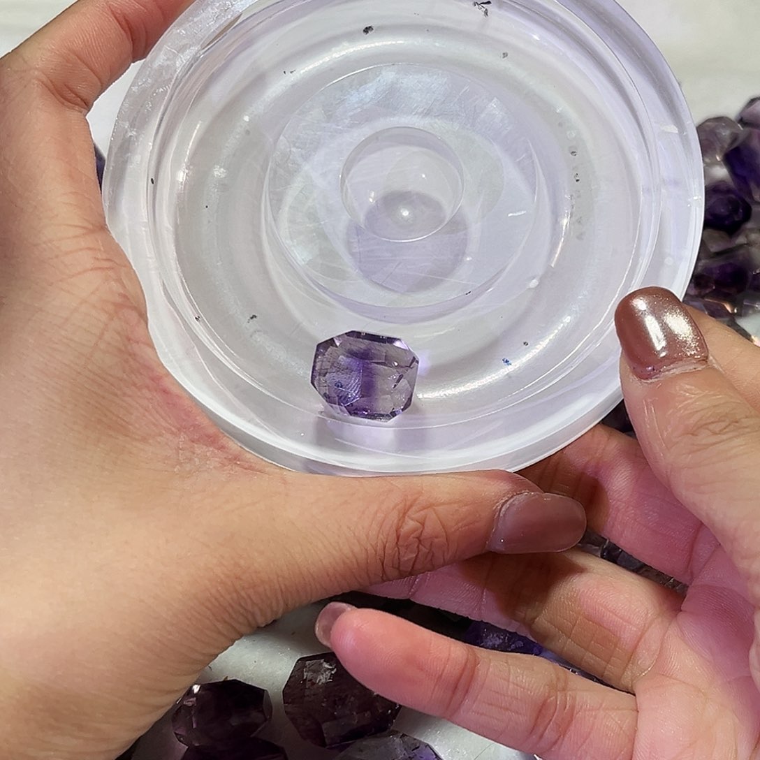 水晶耳饰未镶嵌下***富12打孔