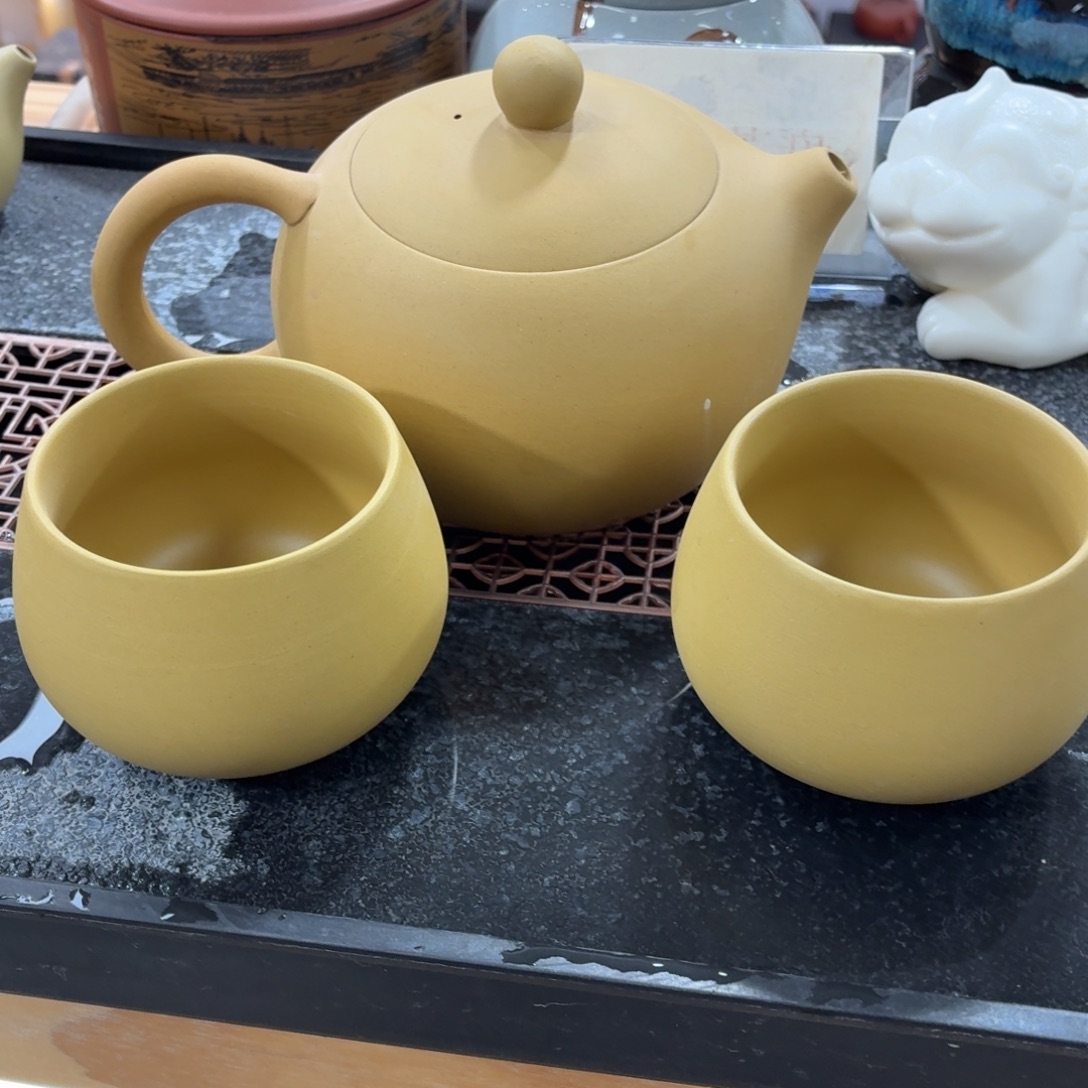 紫砂茶壶380cc 段泥一股两杯