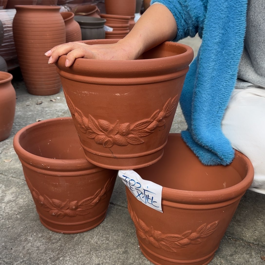 花盆紫砂口30高25宜兴紫砂瑕疵粗糙花泥