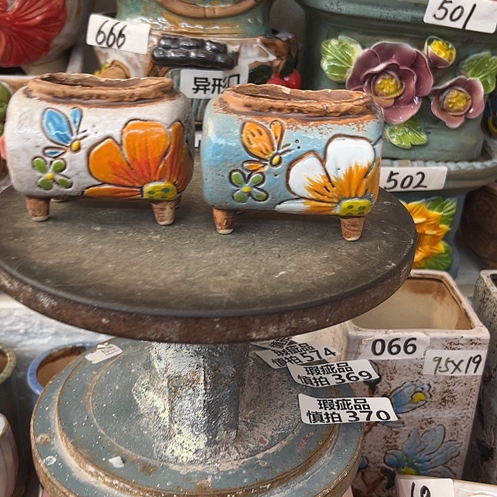 粗陶材质多肉花盆