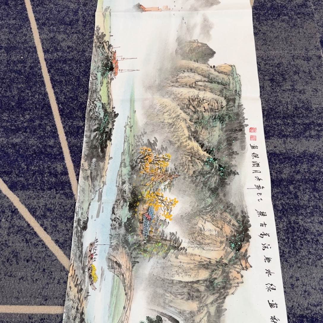 国画国画作品山水花鸟纯手绘
