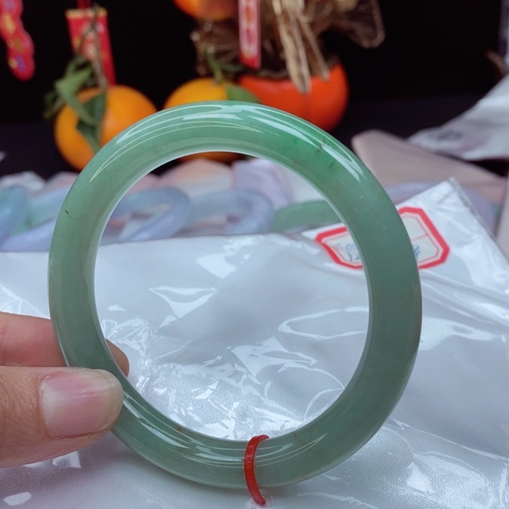 翡翠手镯未镶嵌萧*58圆条346