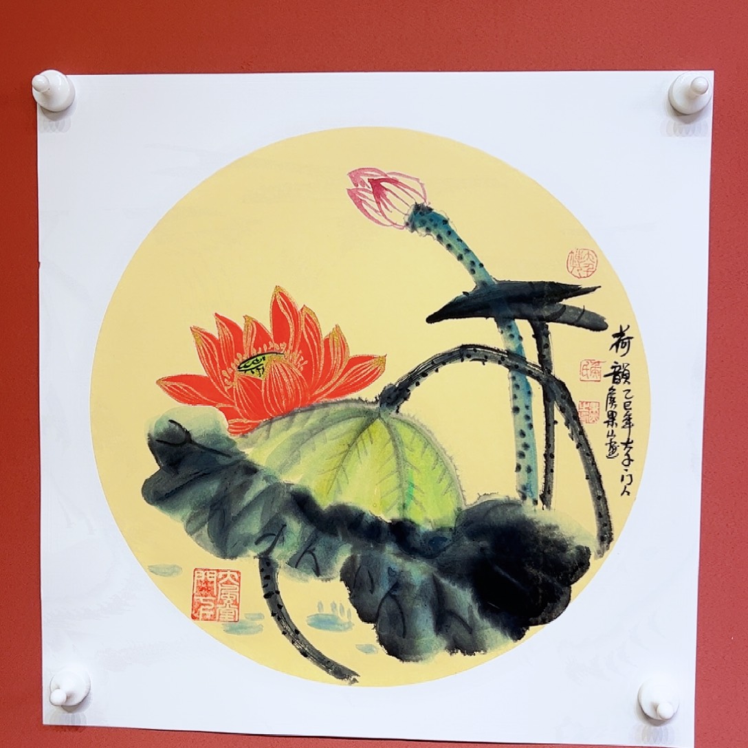 国画侯果山老师亲笔手绘作品朵 