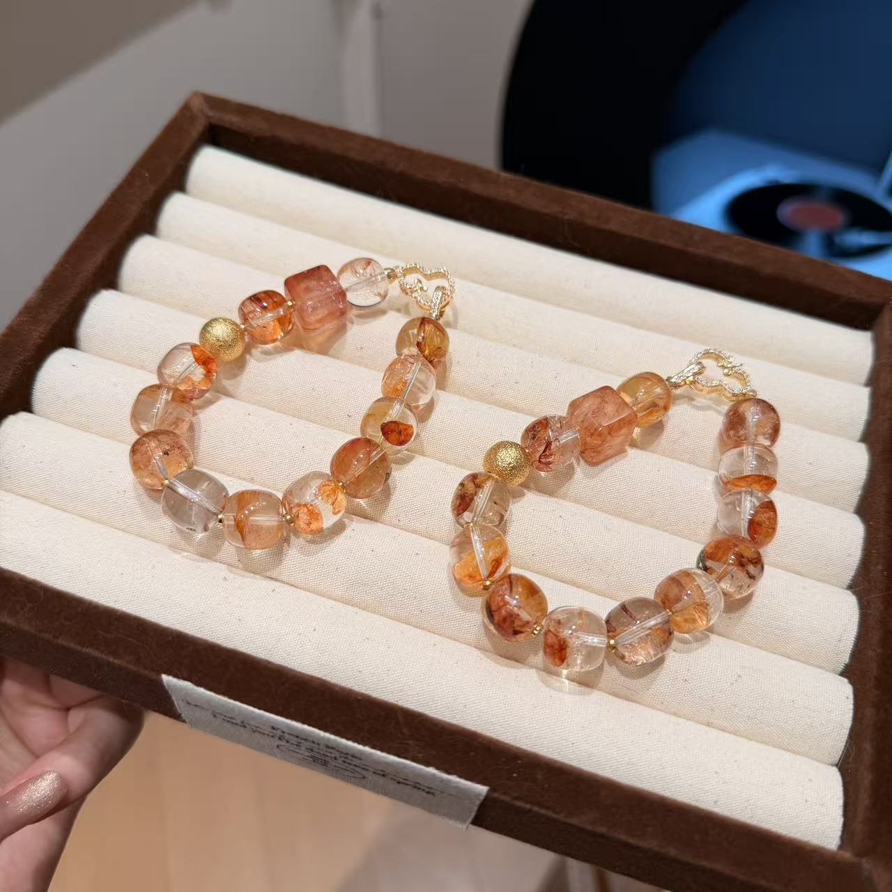 红胶花老型水晶手链 多样性发其一ZY109