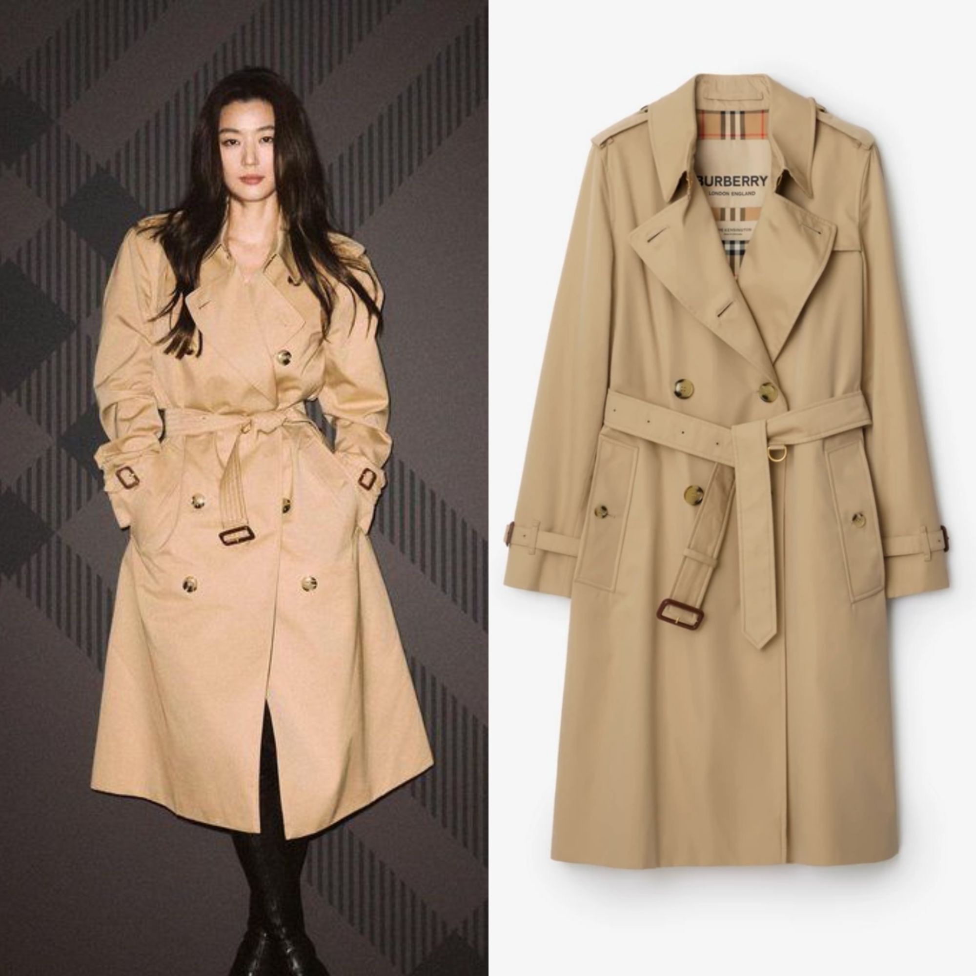 未使用 BURBERRY/博柏利 经典肯辛顿版型女士风衣（短、中长、长款）