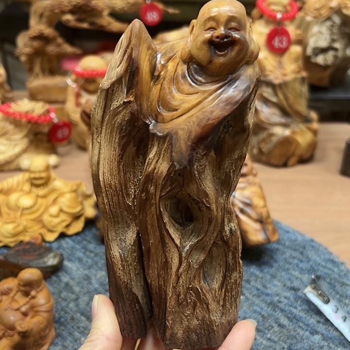 柏木太行崖柏手把摆件