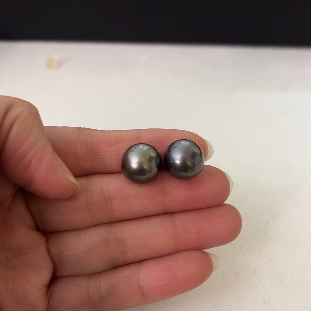 *****颈饰海水珍珠银S925镶嵌大溪地12.2