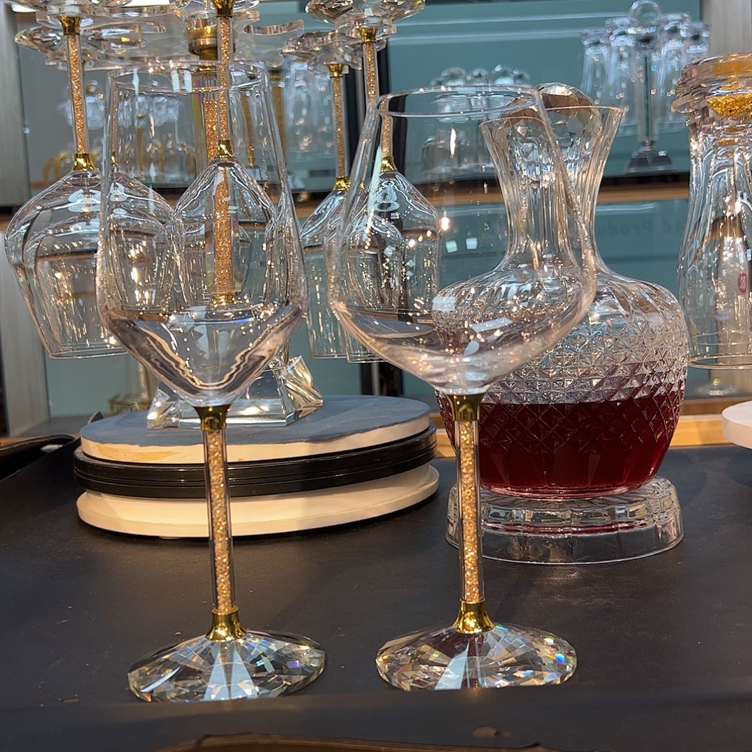 水晶玻璃手柄款啤酒杯➕白酒杯6个➕水杯