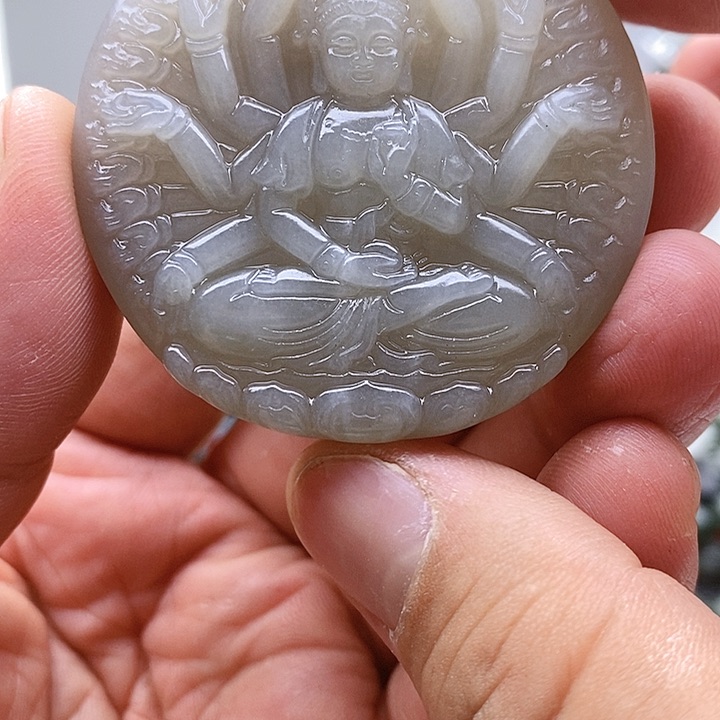 【闪购商品】手链未镶嵌和田玉烟紫观音