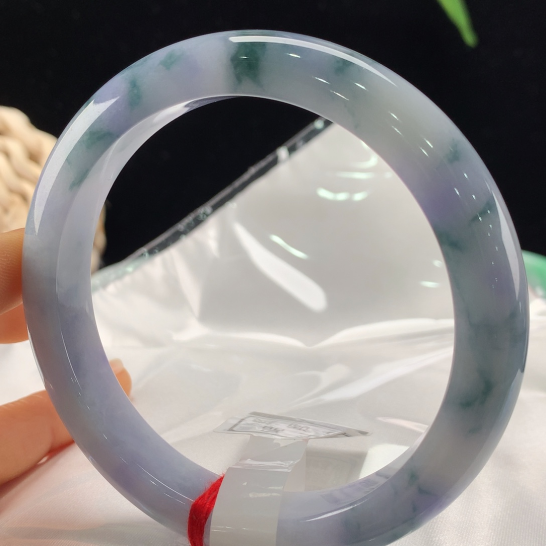 翡翠未镶嵌手镯63圈口0164