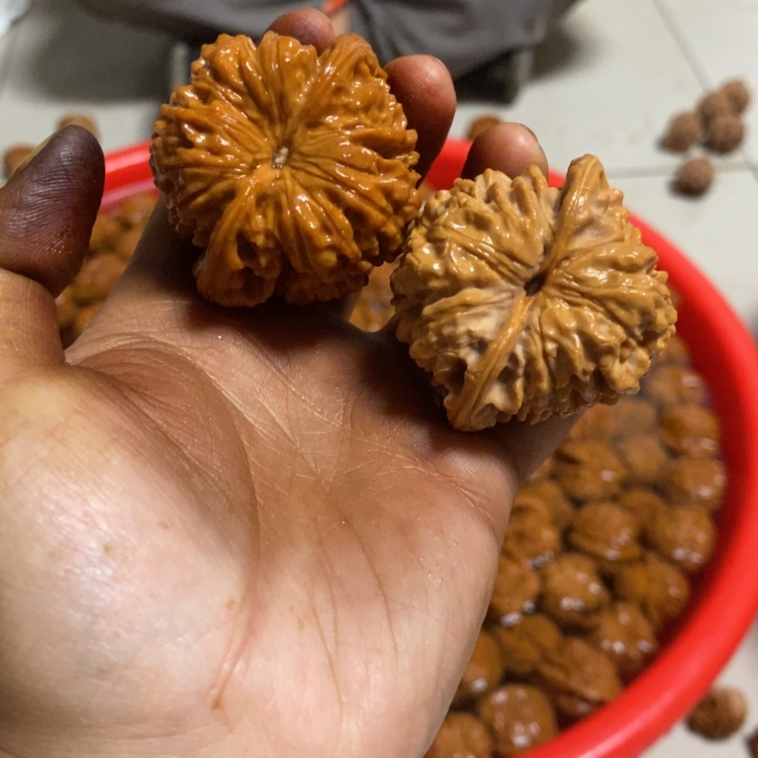 心***托核桃把件47麒麟纹官帽