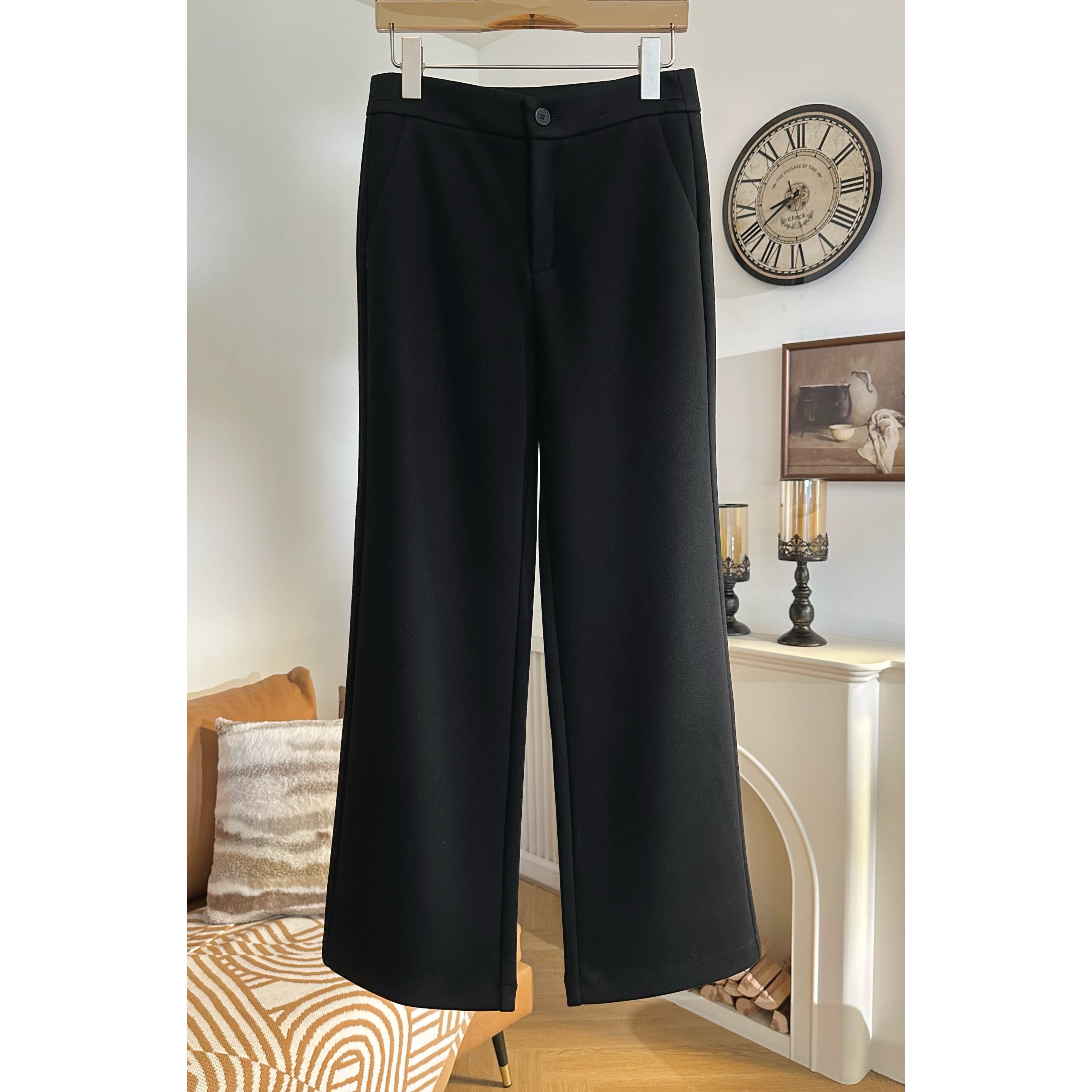 【精简裤】路蔓法冬季新款气质时尚高腰百搭软糯直筒裤MF-2192