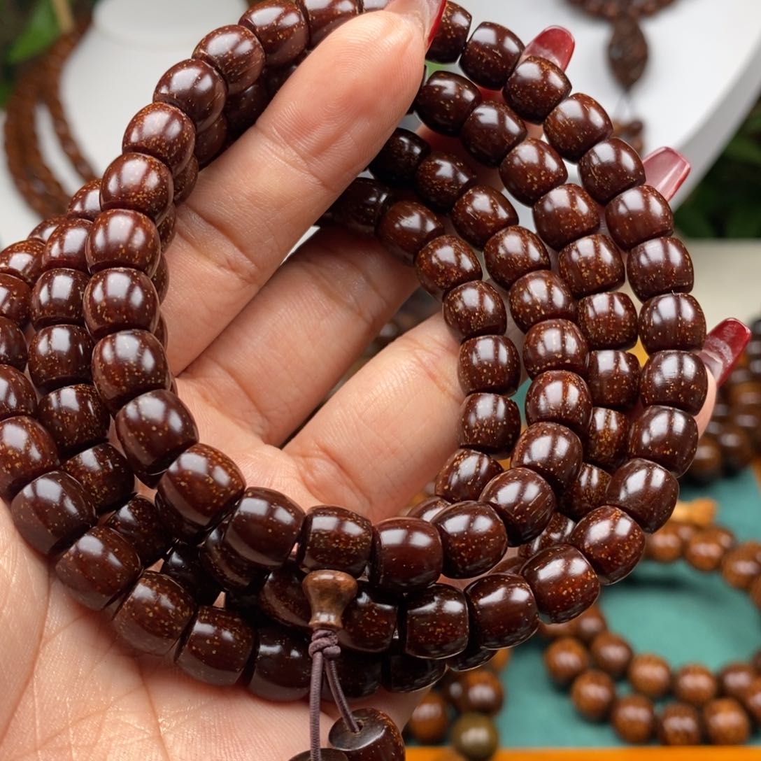 贡木手串/手链贡木89血月红冰爆彩星