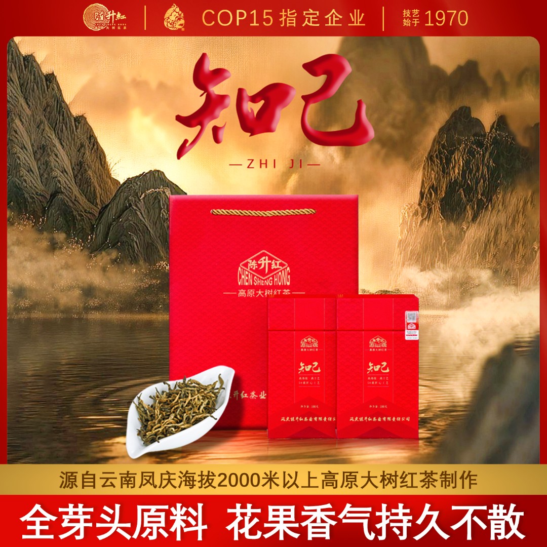 陈升红红茶陈升红知己100g高原大树红茶  香气馥郁口感细腻