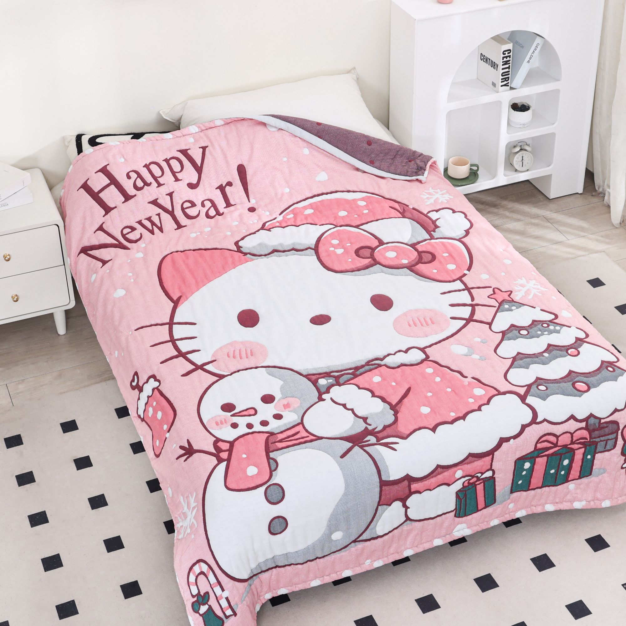 【温暖家居】泡芙被150×200cm-开心猫