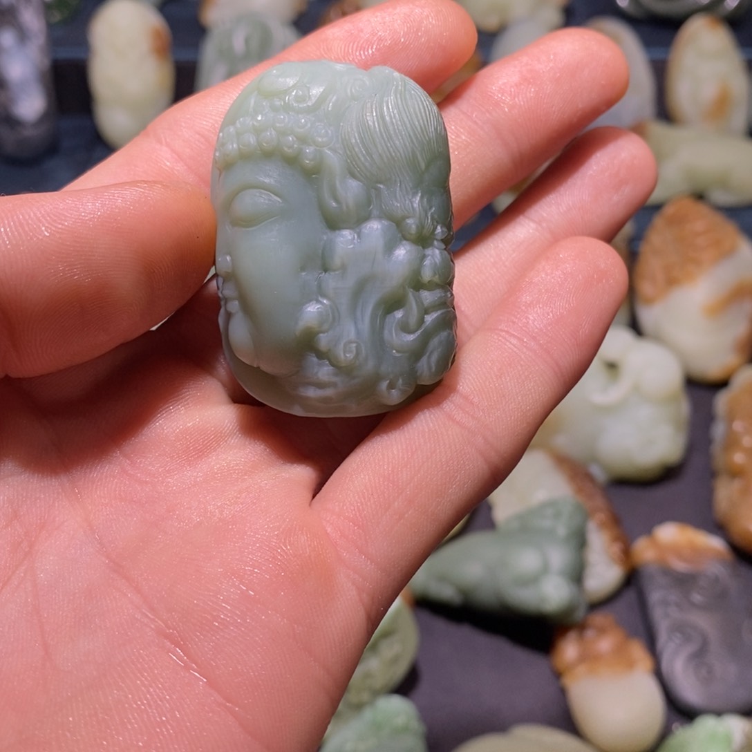 和田玉未镶嵌挂件时*时