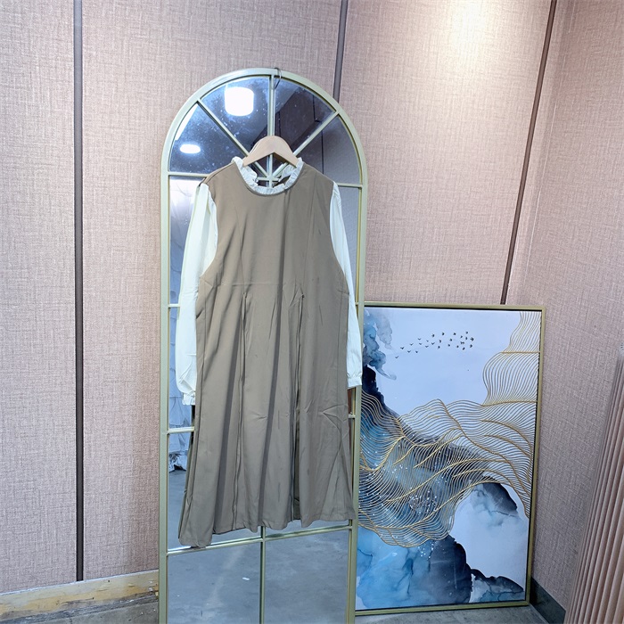 Z368卡其色孕妇裙子L90-130XXL150