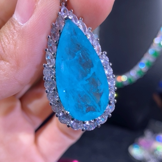 颈饰红宝石银S925镶嵌