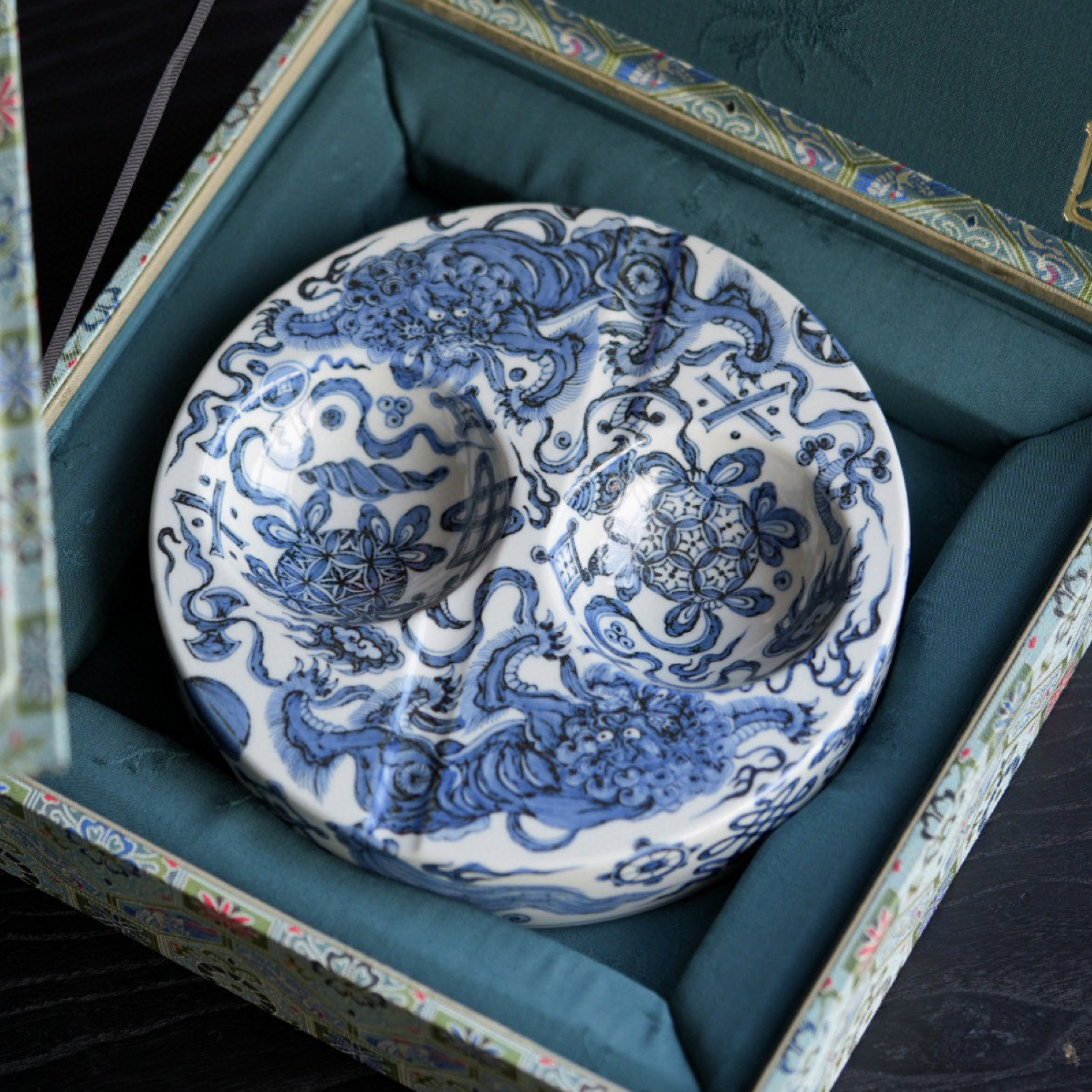 手作搏泥幻化珍藏双狮雪茄/缸