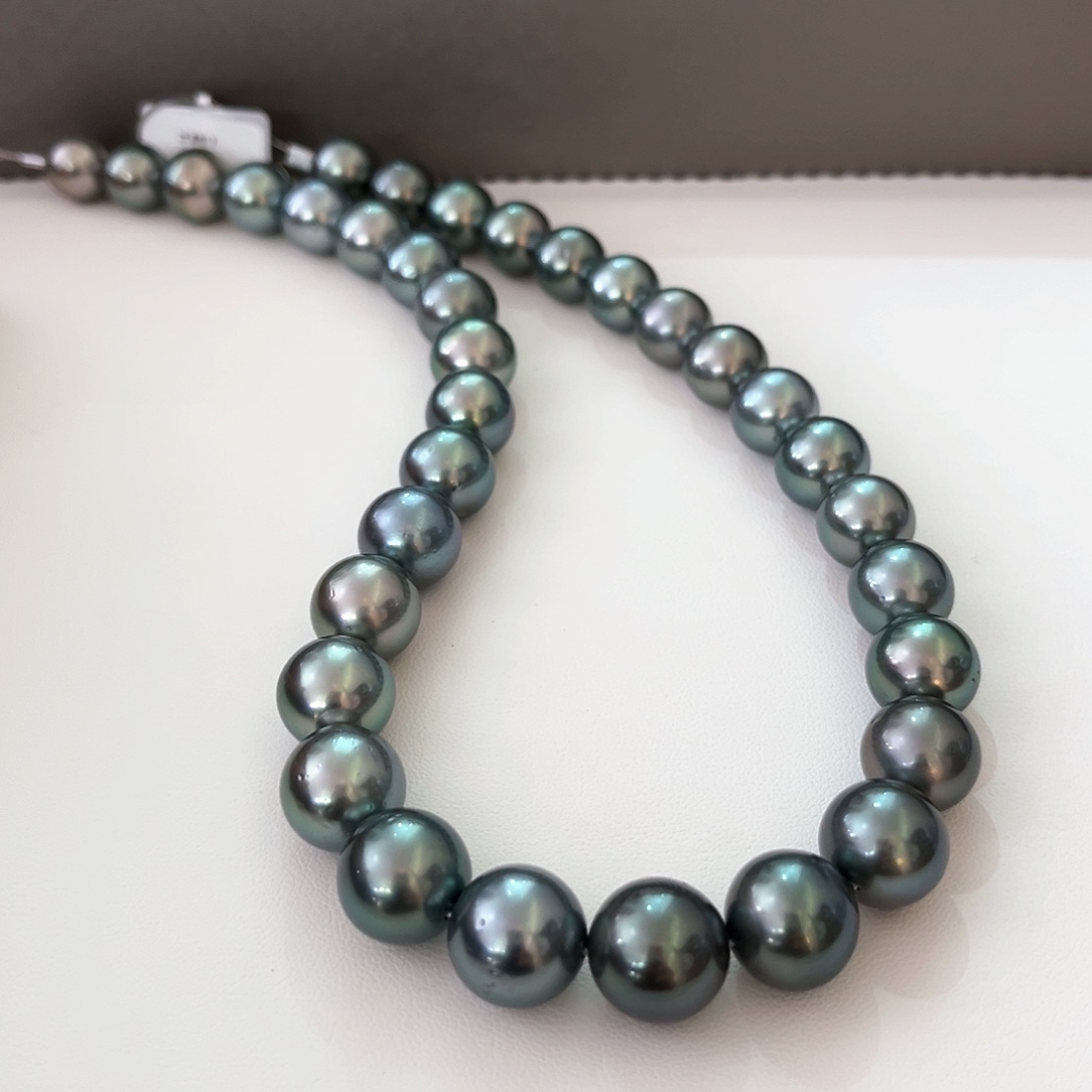 海水珍珠颈饰未镶嵌海洋蓝绿11-14