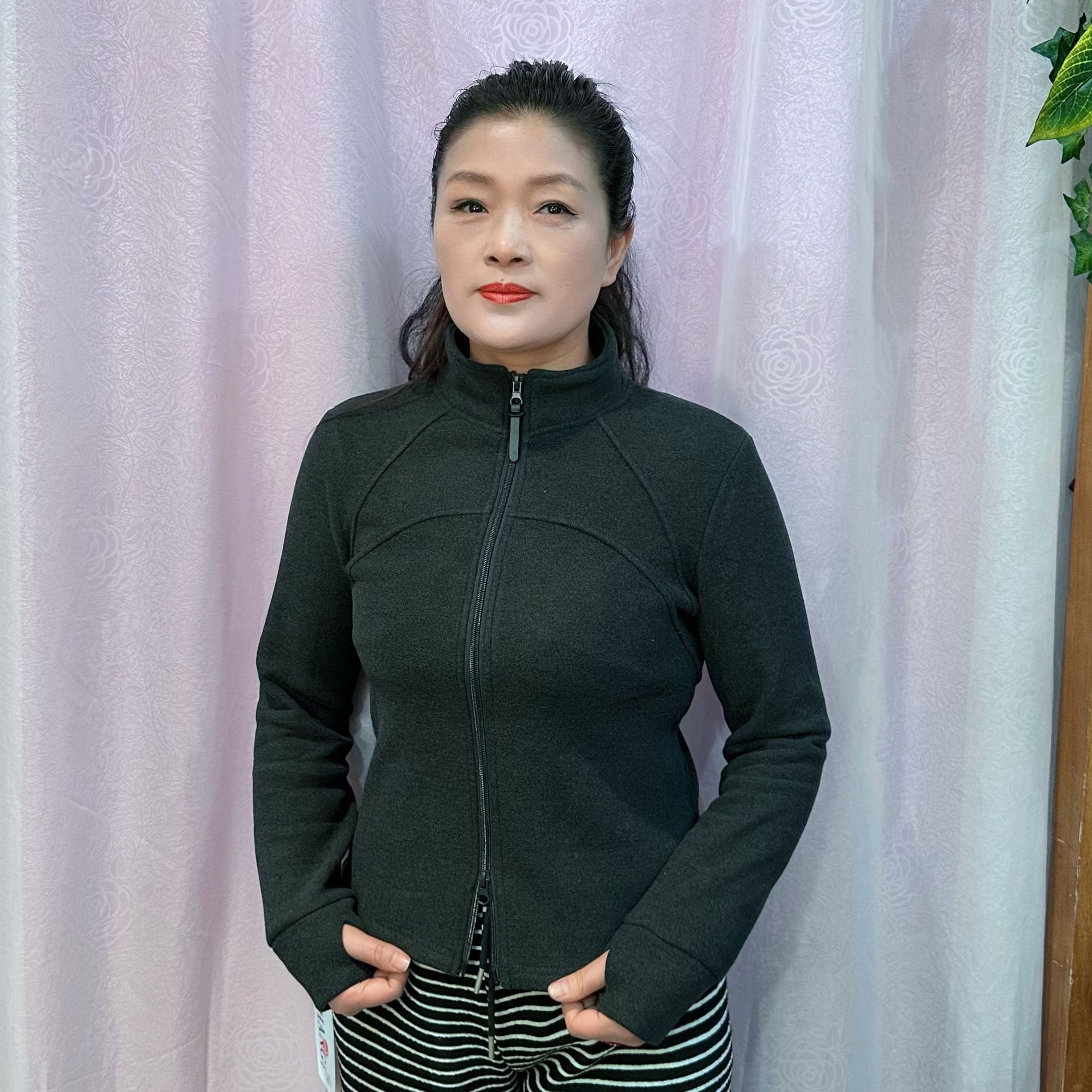 加厚保暖内搭小蛮腰棒球服立领长袖运动健身时尚